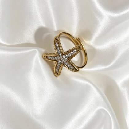 Zeester Ring Met Strass - Puck