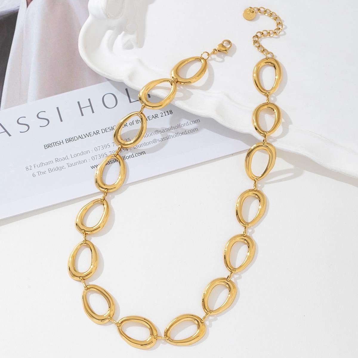 Ovale Cirkel Ketting - Fem