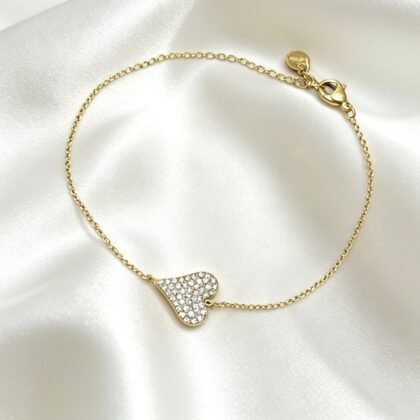Hartjes Strass Armband - Jitte